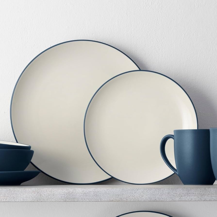 Amazon.com | Noritake Colorwave Blue 16-Piece Coupe Set